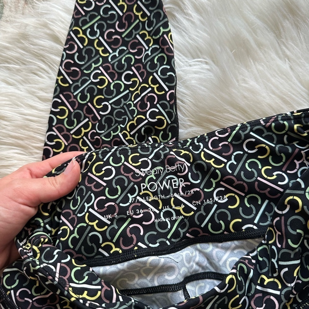 SWEATY BETTY Power High Waist 7/8 Legging In Black Slot Print - Picture 7 of 9